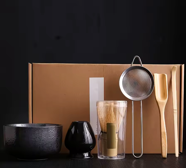 Set à Matcha en Céramique et Bambou  Coffret Traditionnel Cérémonie Bol et Fouet– Zenith