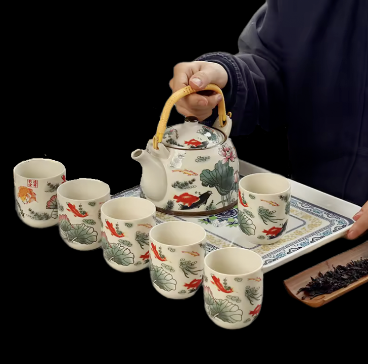 Service à Thé en Porcelaine – Sagesse Ancienne Style Yixing