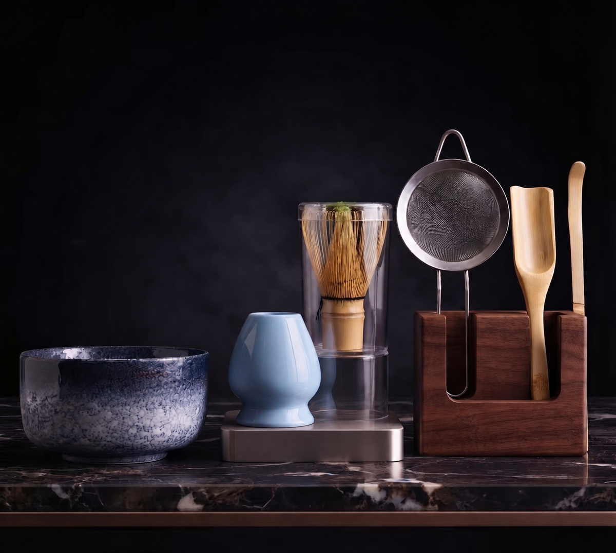 Set à Matcha en Céramique et Bambou  Coffret Traditionnel Cérémonie Bol et Fouet– Zenith