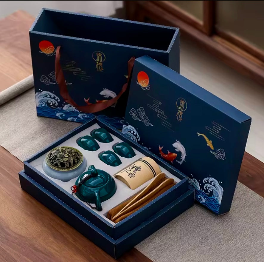 Thé Escapade Rituelle coffret de thé rituelle  bleu foncé 